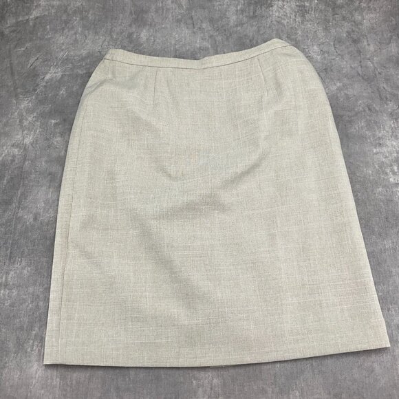 JG Hook Skirt Suit 10 40/25Wx23 Beige Side Elastic Woven Poly Classic Career VTG - Picture 11 of 16